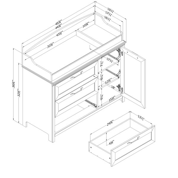 South Shore Daisie Wide Changing Table Dresser & Reviews Wayfair